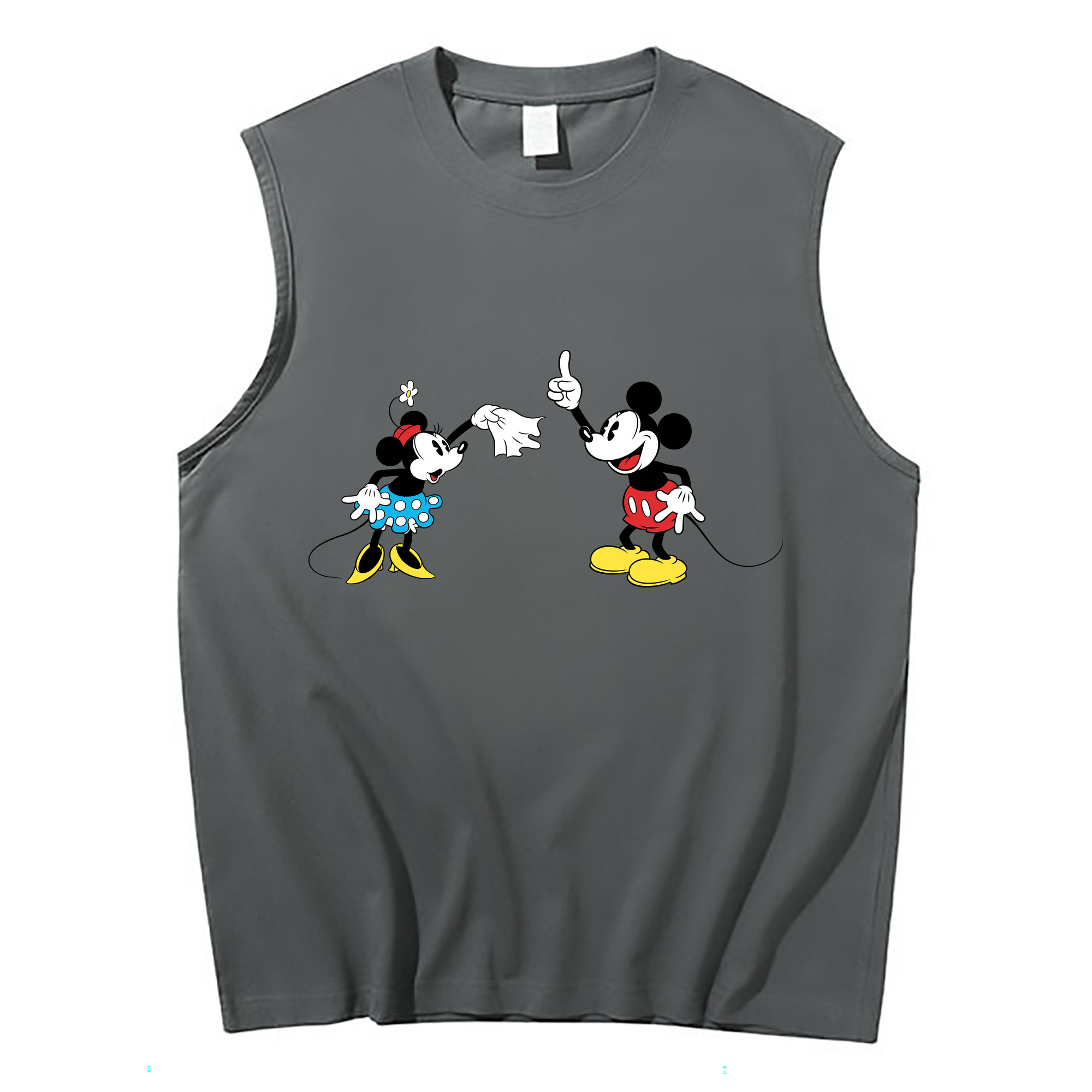 ミッキーマウス Mickey Mouse コットン100％タンクトップ（フロントプリント）